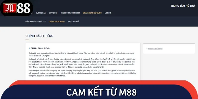 Nhà cái luôn cam kết thực hiện đúng bản chất bảo mật