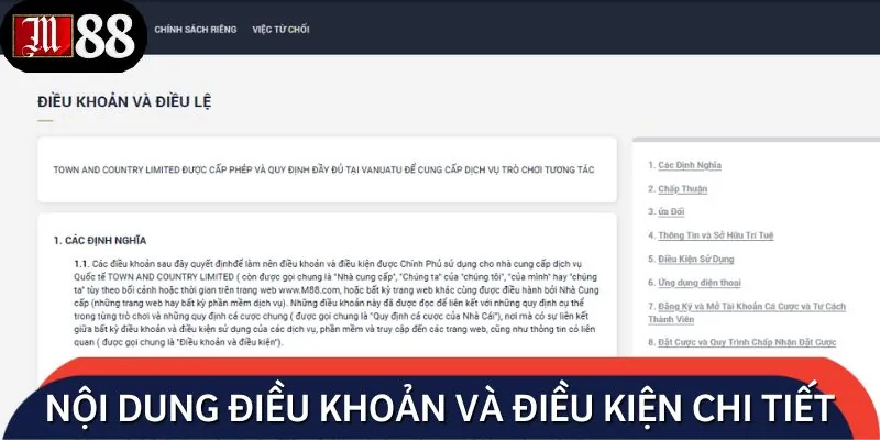 Điều khoản và điều kiện rõ ràng, đầy đủ cho hội viên