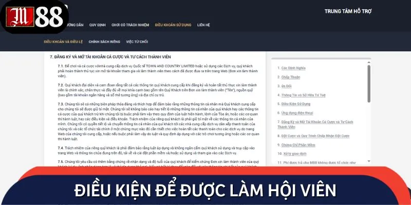 Danh sách điều kiện cần có trước khi thực hiện hướng dẫn đăng ký