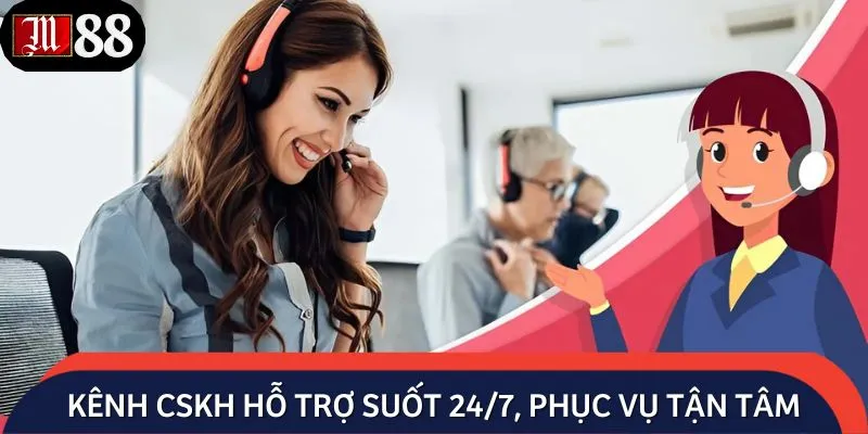 Nhân viên CSKH túc trực 24/24 để hỗ trợ cược thủ